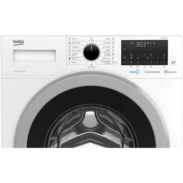Masina de spalat rufe frontala BEKO WUE8633XST, HomeWhiz, 8 kg, 1200rpm, Clasa C, alb
