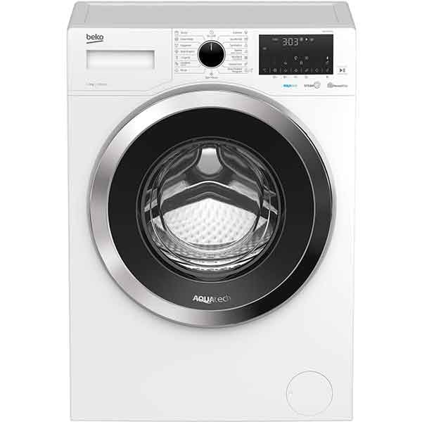 Masina de spalat rufe frontala BEKO WUE 8736 XN, HomeWhiz, AquaTech, 8 kg, 1400rpm, Clasa A, alb