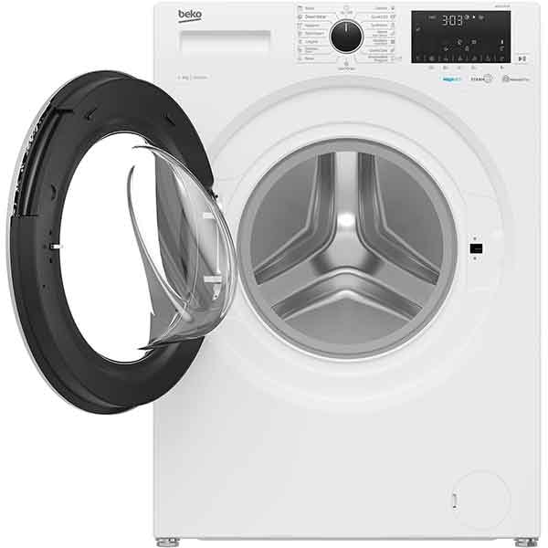 Masina de spalat rufe frontala BEKO WUE 8736 XN, HomeWhiz, AquaTech, 8 kg, 1400rpm, Clasa A, alb