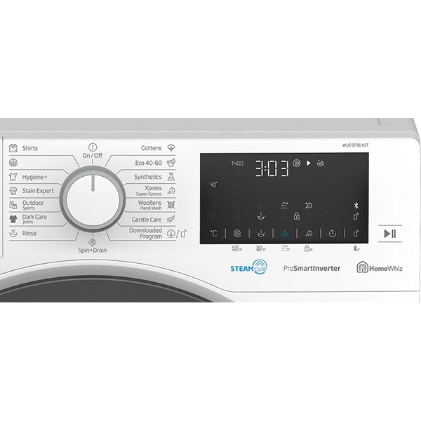 Masina de spalat rufe frontala BEKO WUE 9736 XST, HomeWhiz, 9 kg, 1400rpm, Clasa C, alb