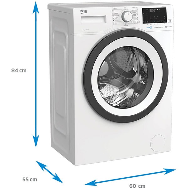 Masina de spalat rufe frontala BEKO WUE 9736 XST, HomeWhiz, 9 kg, 1400rpm, Clasa C, alb