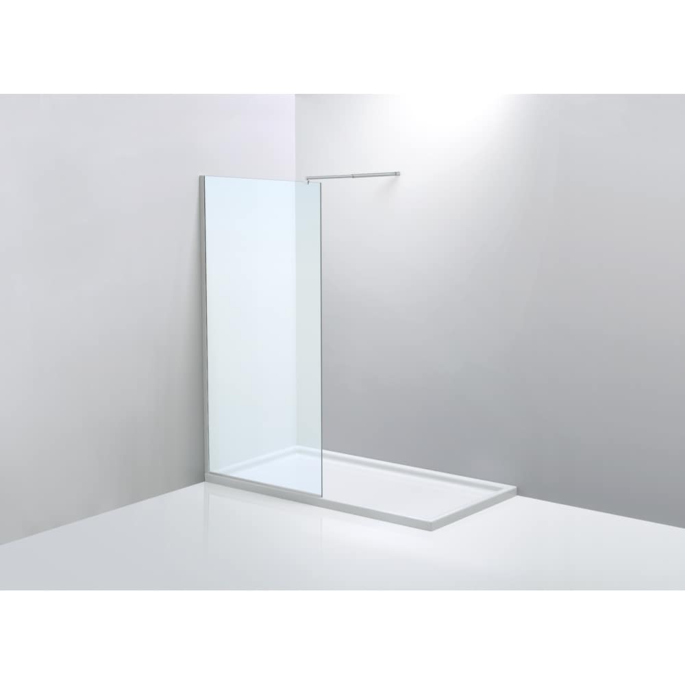 Paravan dus walk-in Atlas, aluminiu, sticla transparenta, 70 x 200 cm, crom