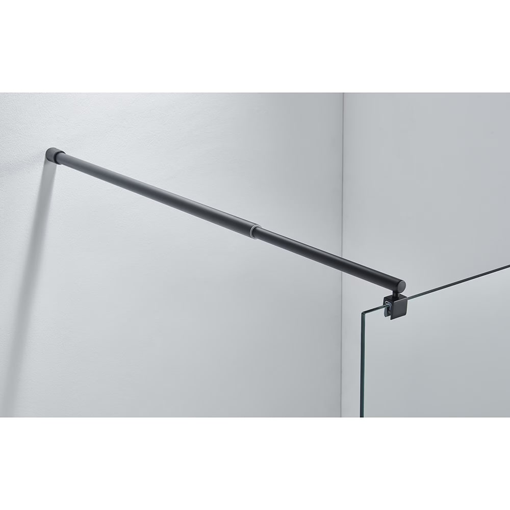 Paravan dus walk-in BELFORM Infinity 27BL2003, aluminiu, sticla securizata transparenta, 80 x 200 cm, negru