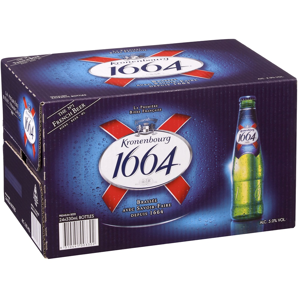 Bere blonda Kronenbourg 1664 bax 0.33L x 24 sticle
