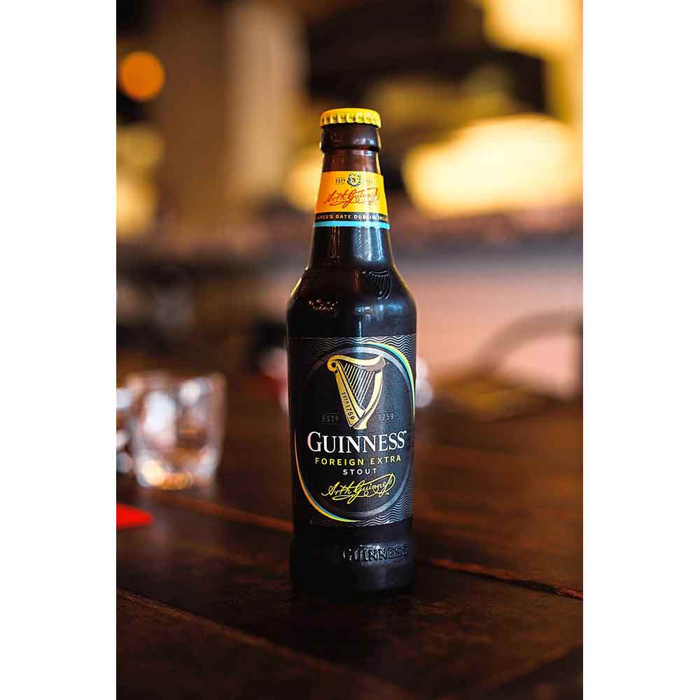 Bere neagra Guinness F.E.Stout Import Irlanda bax 0.33L x 24 sticle