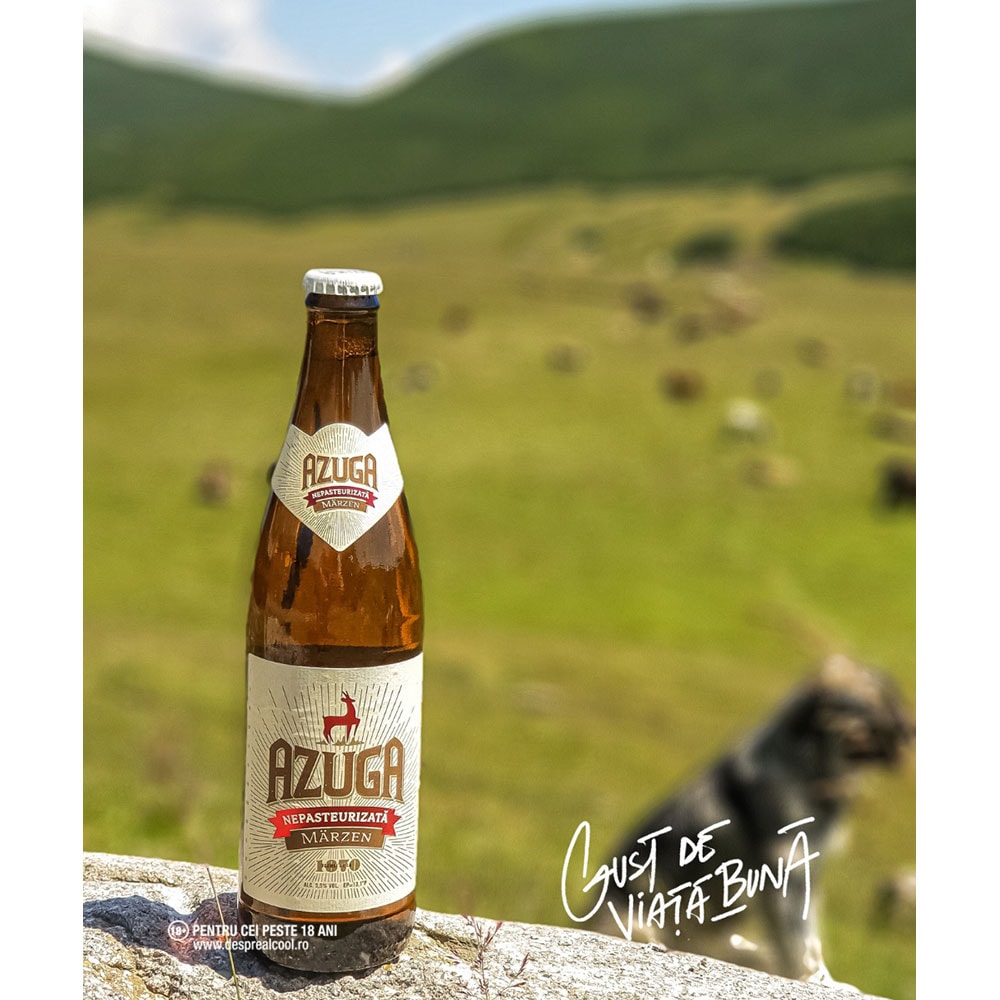 Bere artizanala Azuga nepasteurizata 0.5L x 20 sticle