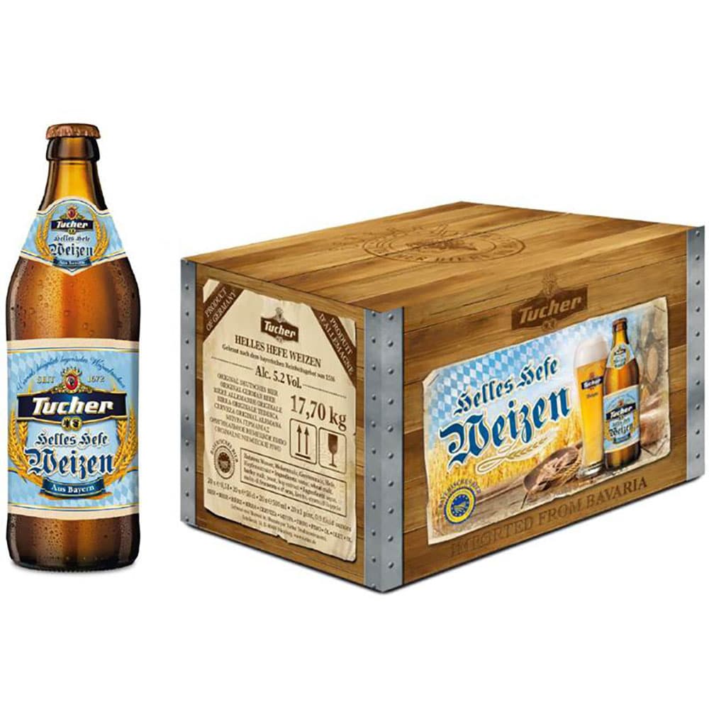 Bere blonda Tucher Helles Hefeweizen bax 0.5L x 20 sticle