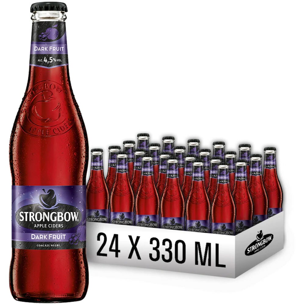 Cidru Strongbow Dark Fruits bax 0.33L x 24 sticle