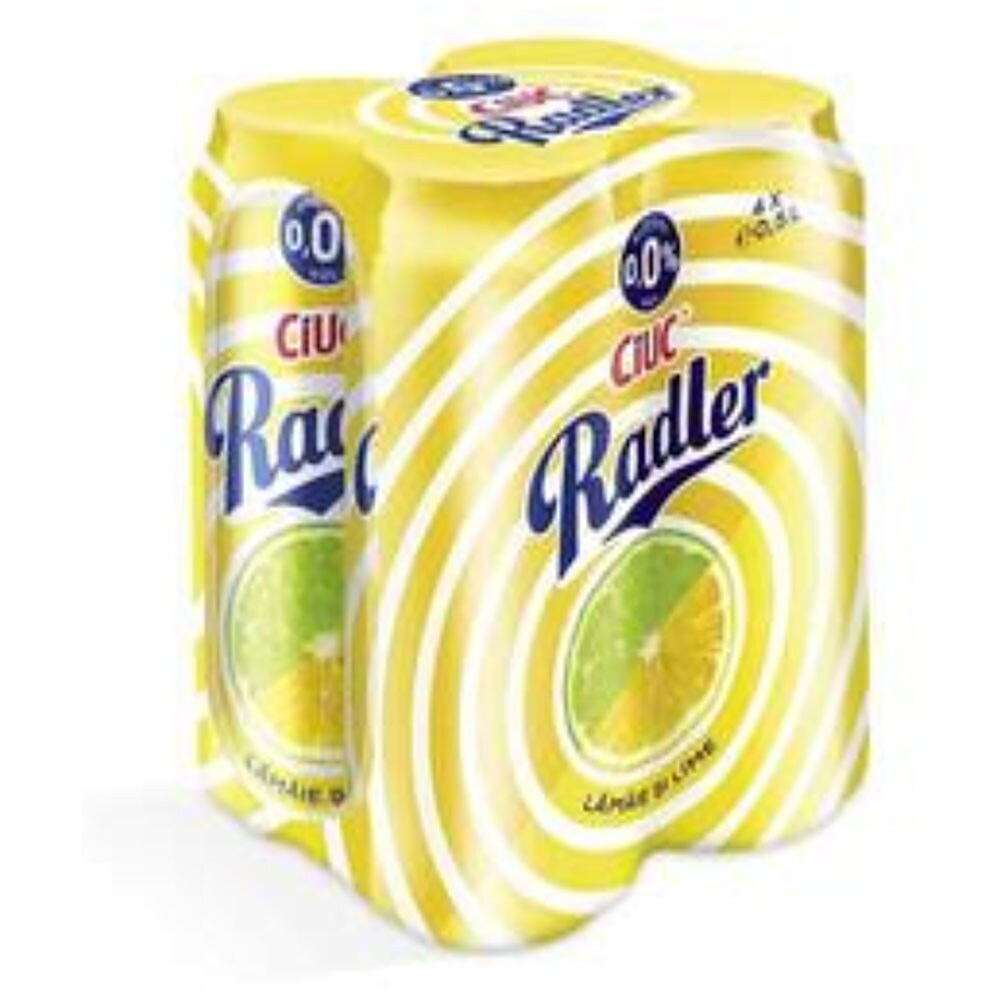 Bere cu arome fara alcool Ciuc Radler Lemon bax 0.5L x 4 doze