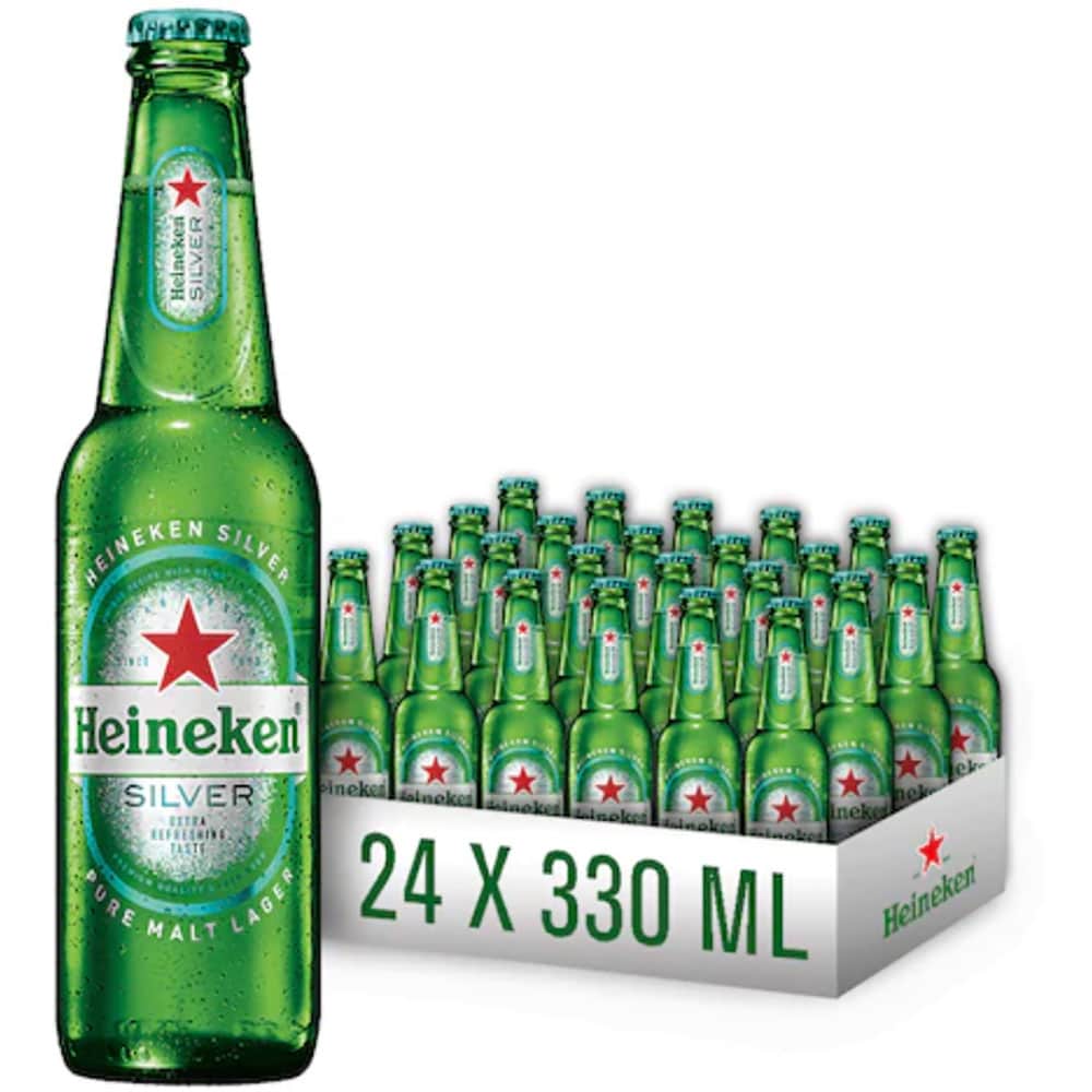 Bere blonda Heineken Silver bax 0.33L x 24 sticle 