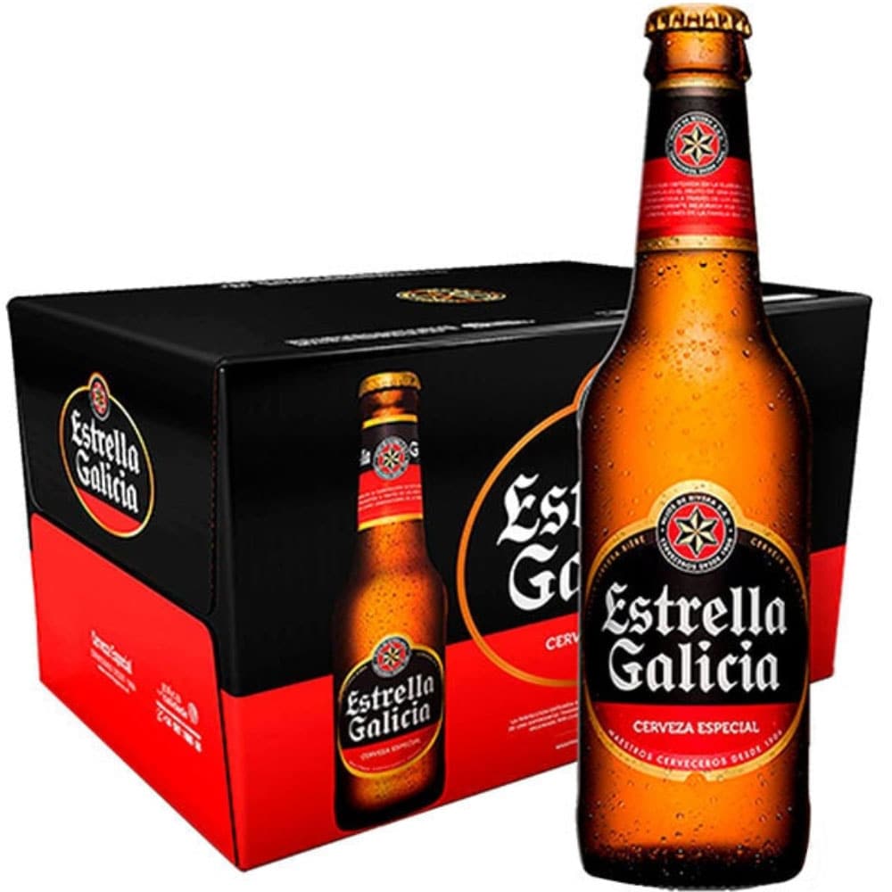 Bere blonda Estrella Galicia bax 0.33L x 24 sticle