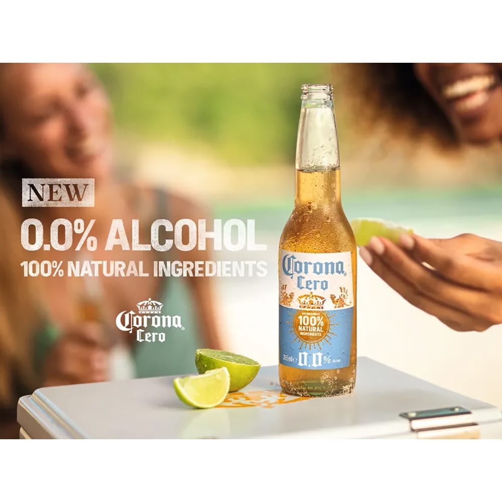 Bere blonda fara alcool Corona Cero bax 0.33L x 24 sticle