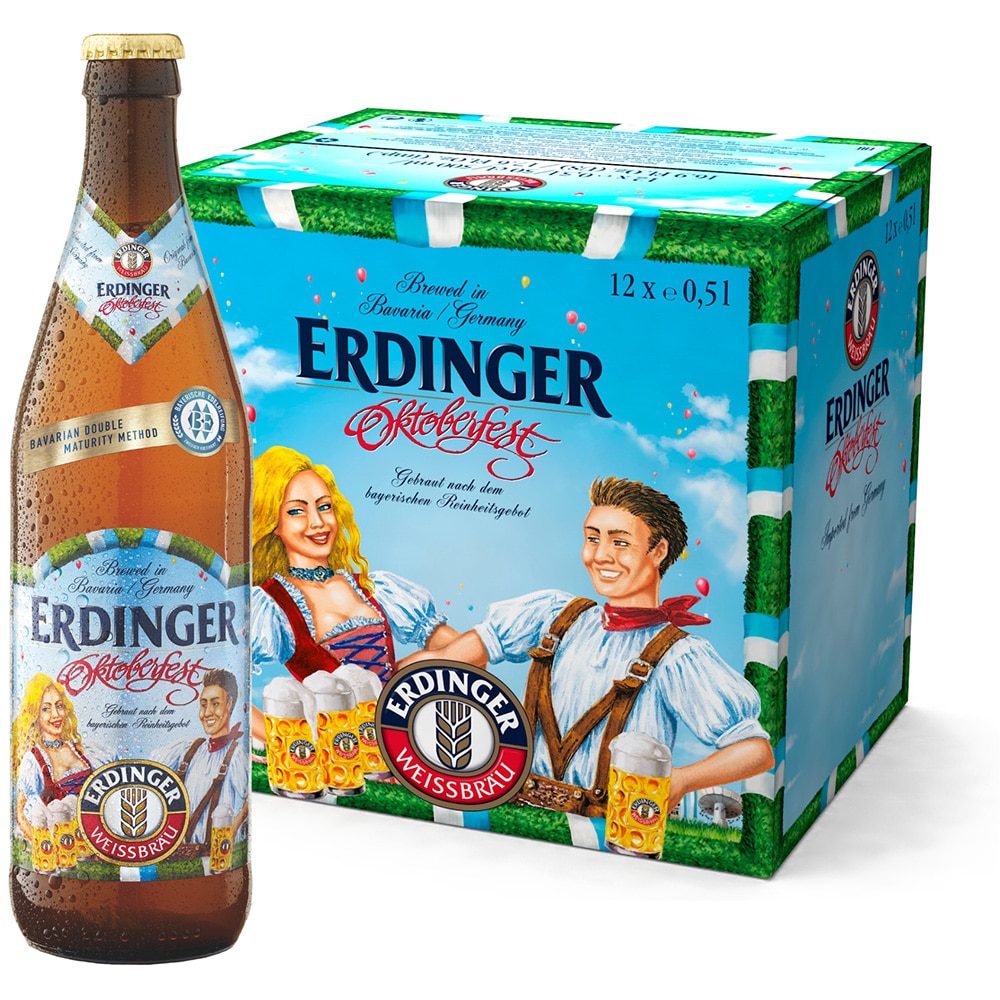 Bere alba Erdinger Oktoberfest Editie Limitata bax 0.5L x 12 sticle