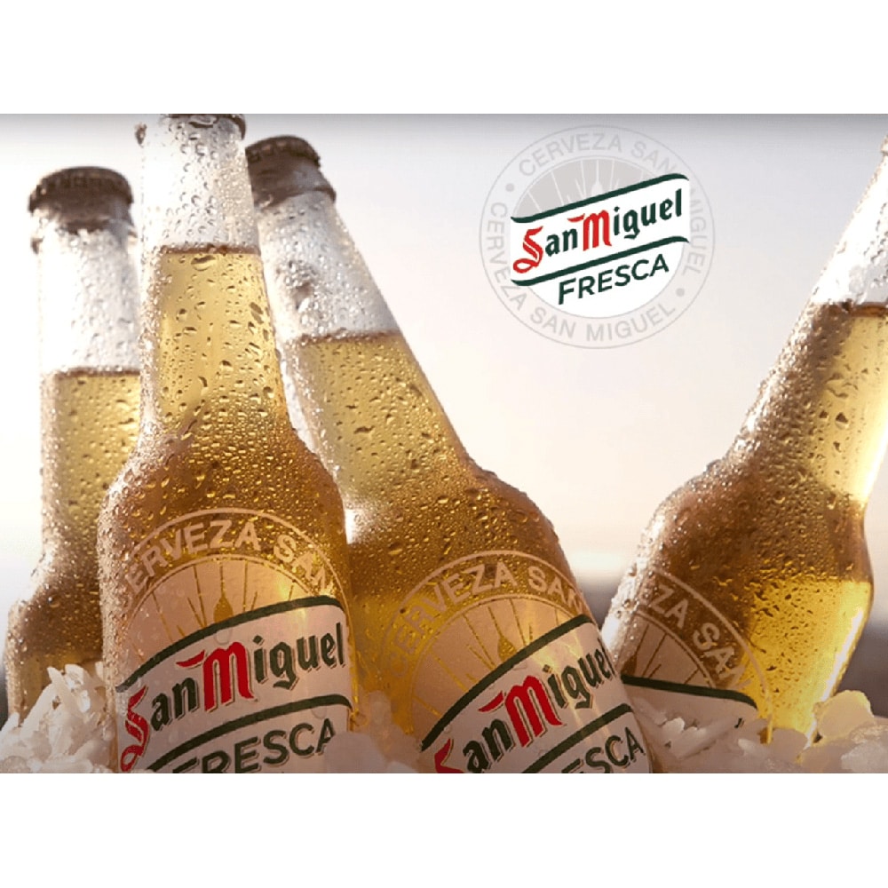 Bere blonda San Miguel Fresca bax 0.33L x 24 sticle