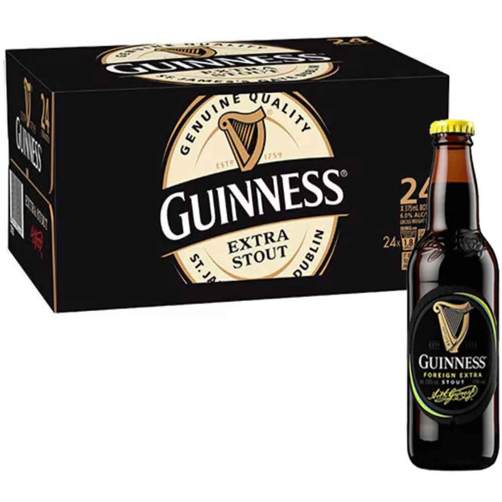 Bere neagra Guinness Foreign Extra Stout bax 0.33L x 24 sticle