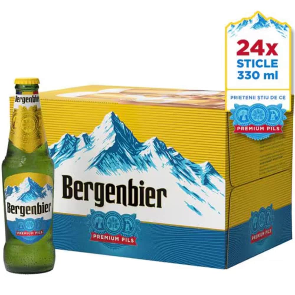 Bere blonda Bergenbier bax 0.33L x 24 sticle