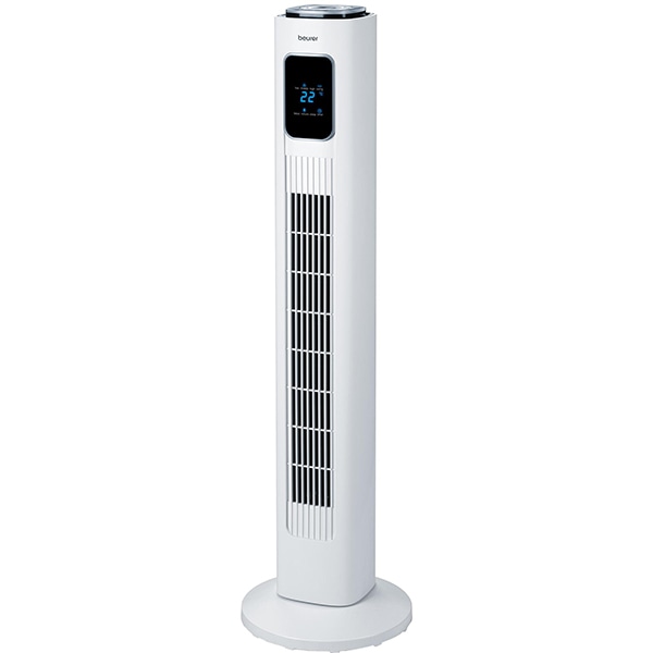 Ventilator turn BEURER LV200, 3 trepte viteza, 50W, Telecomanda, alb