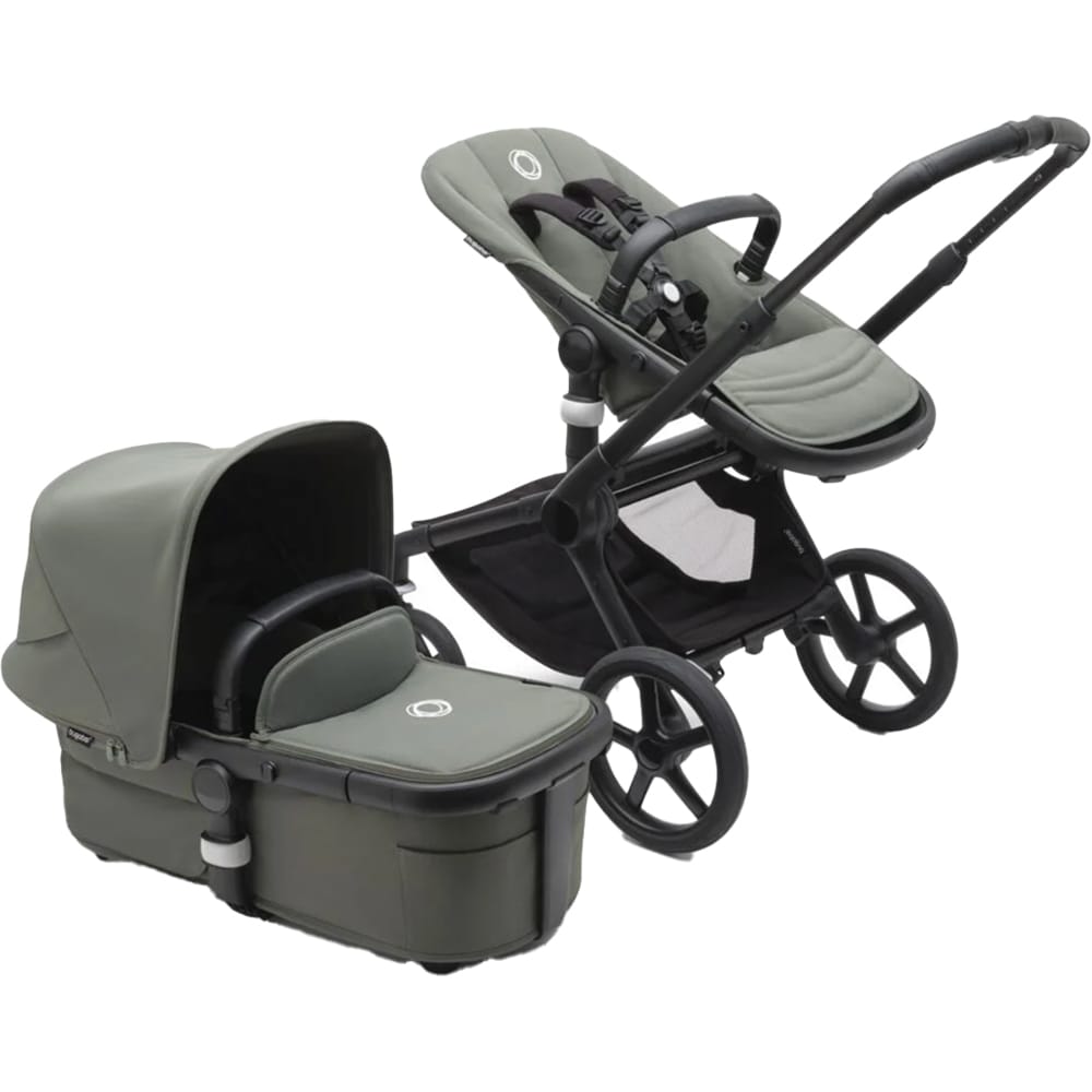 Carucior 2in1 BUGABOO Fox 5 BG100051031, 5 puncte, 0 luni+, kaki-negru