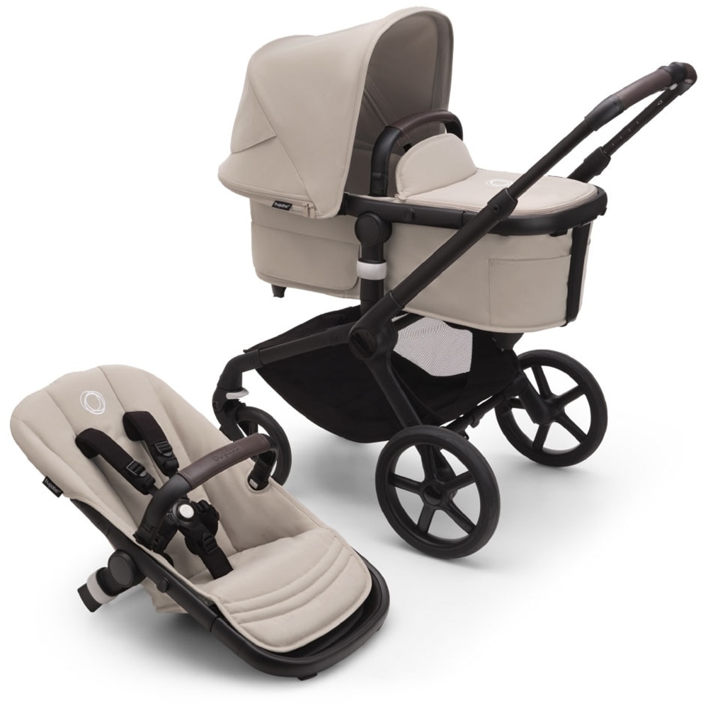 Carucior 2in1 BUGABOO Fox 5 BG100051060, 5 puncte, 0 luni+, bej-negru