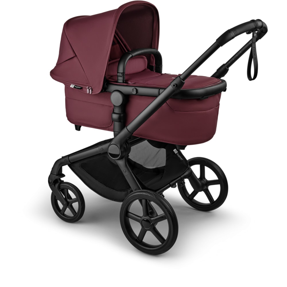 Carucior 2in1 BUGABOO Fox 5 Renew BG100051109, 5 puncte, 0 luni+, visiniu-negru