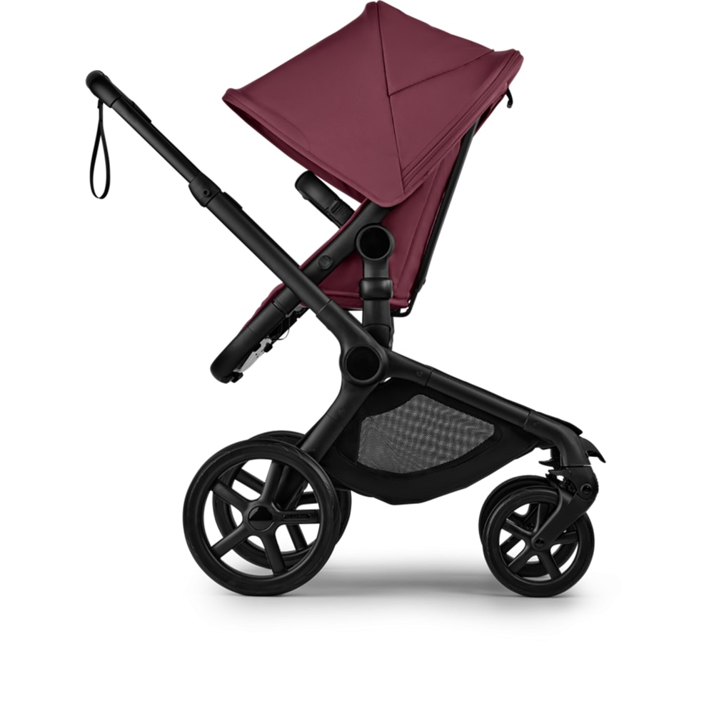 Carucior 2in1 BUGABOO Fox 5 Renew BG100051109, 5 puncte, 0 luni+, visiniu-negru