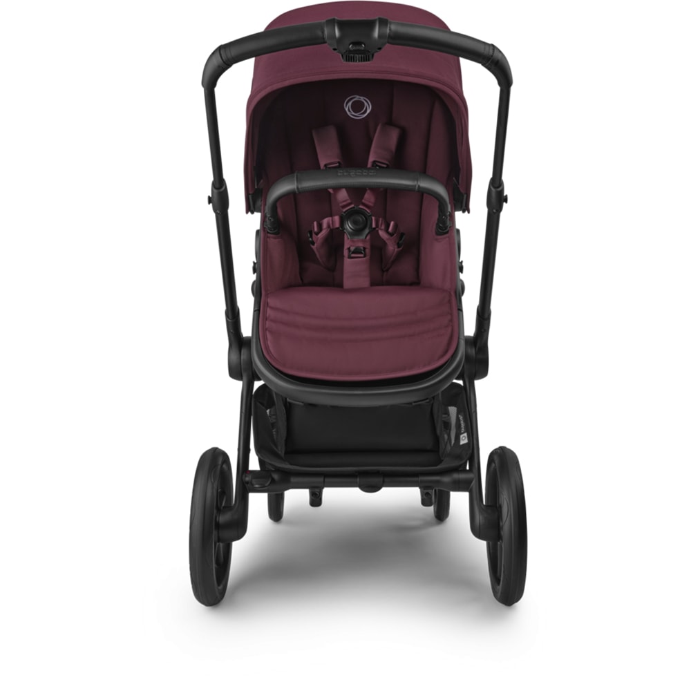 Carucior 2in1 BUGABOO Fox 5 Renew BG100051109, 5 puncte, 0 luni+, visiniu-negru