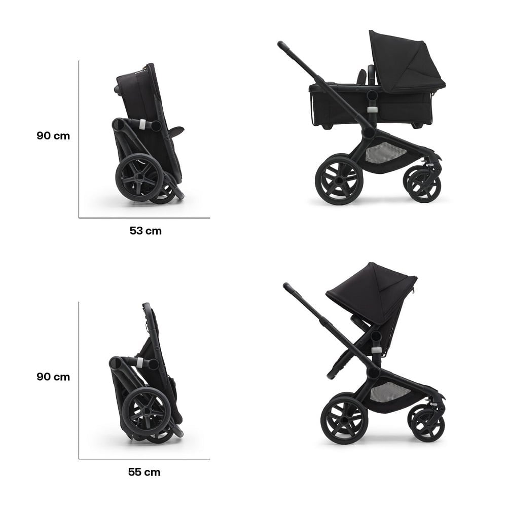 Carucior 2in1 BUGABOO Fox 5 Renew BG100051124, 5 puncte, 0 luni+, bej-negru