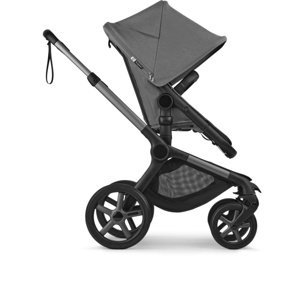 Carucior 2in1 BUGABOO Fox 5 Renew BG100051133, 5 puncte, 0 luni+, gri-negru