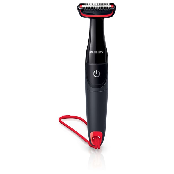 Aparat de tuns parul corporal PHILIPS BodyGroom series 1000 BG105/10, baterie, negru-rosu