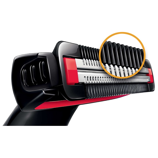 Aparat de tuns parul corporal PHILIPS BodyGroom series 1000 BG105/10, baterie, negru-rosu