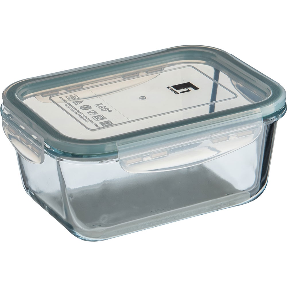 Caserola BERGNER Casa Vissani BG-25318-GR, 0.85l, sticla, transparent