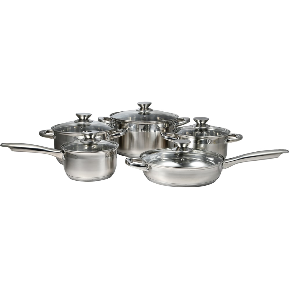 Set vase BERGNER Munich BG-32144-MM-RO, 10 piese, 16-24cm, 1.8-6.1l, inox