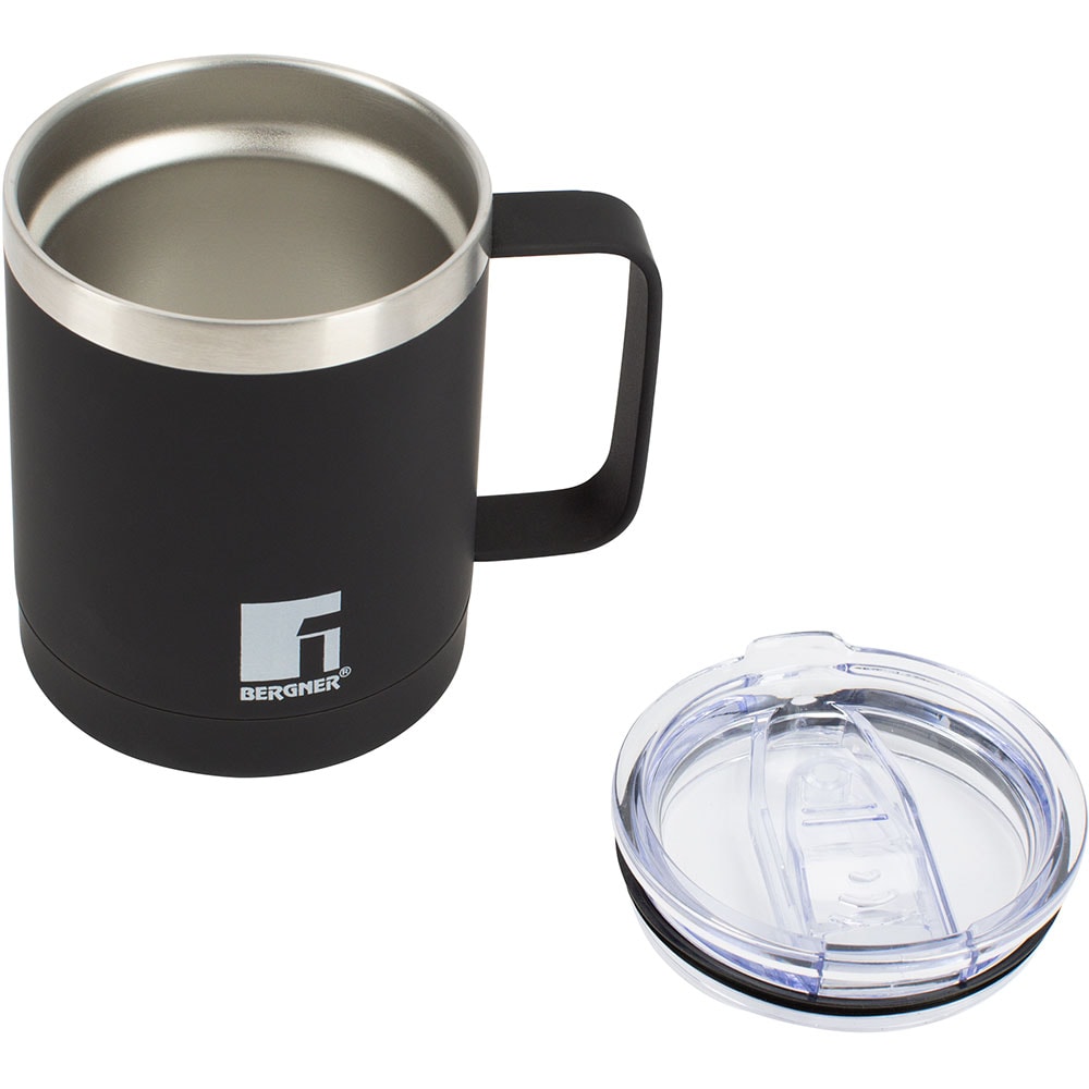 Cana termos BERGNER Coffee&Tea Lovers BG-37788-BK, 350ml, negru