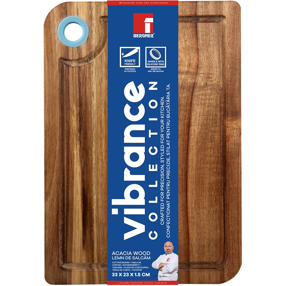 Tocator BERGNER Vibrance BG-40022-BLL-RO, 33 x 23 x 1.5 cm, lemn, maro