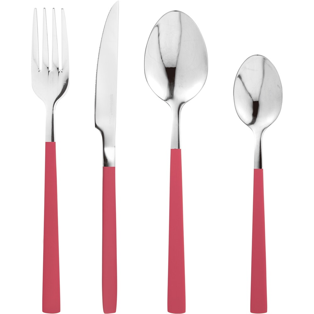 Set tacamuri BERGNER Red Line BG-45519-RD, 24 piese, inox, rosu