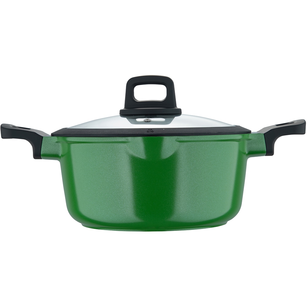 Cratita BERGNER Vibrance BG-57266-GR-RO, 5l, 24cm, aluminiu, verde