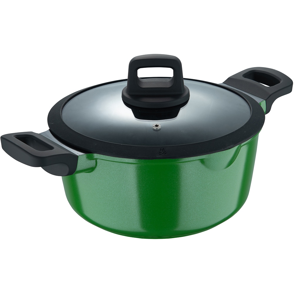 Cratita BERGNER Vibrance BG-57266-GR-RO, 5l, 24cm, aluminiu, verde