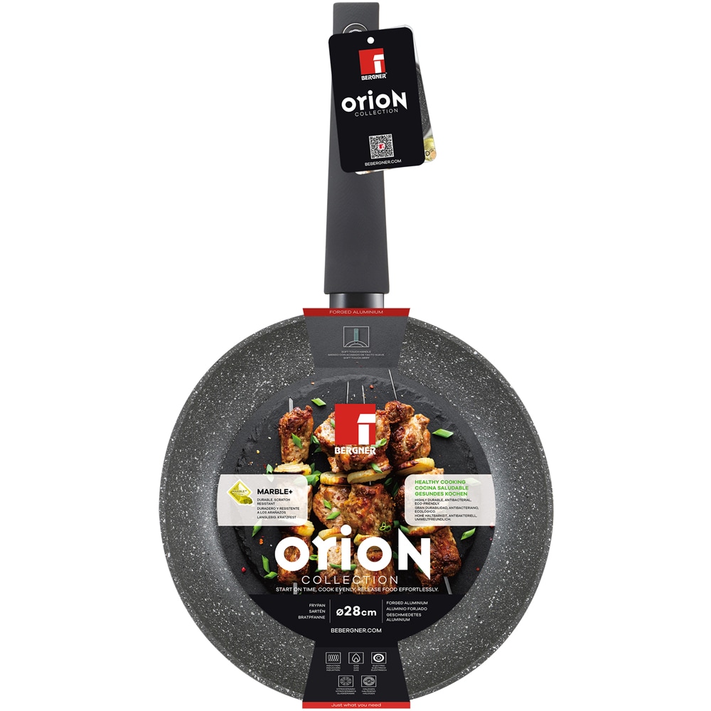 Tigaie BERGNER Orion BG-8511-MBG, 28cm, aluminiu, gri