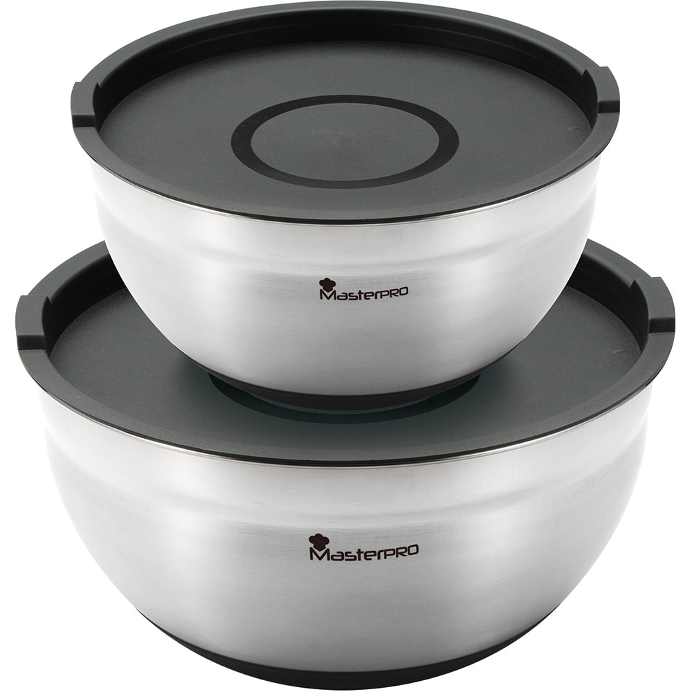 Set boluri MASTERPRO Foodies BGMP-1553, 2 piese, inox, argintiu