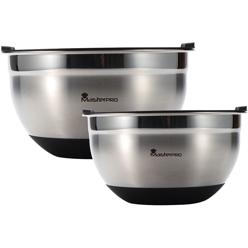 Set boluri MASTERPRO Foodies BGMP-1553, 2 piese, inox, argintiu