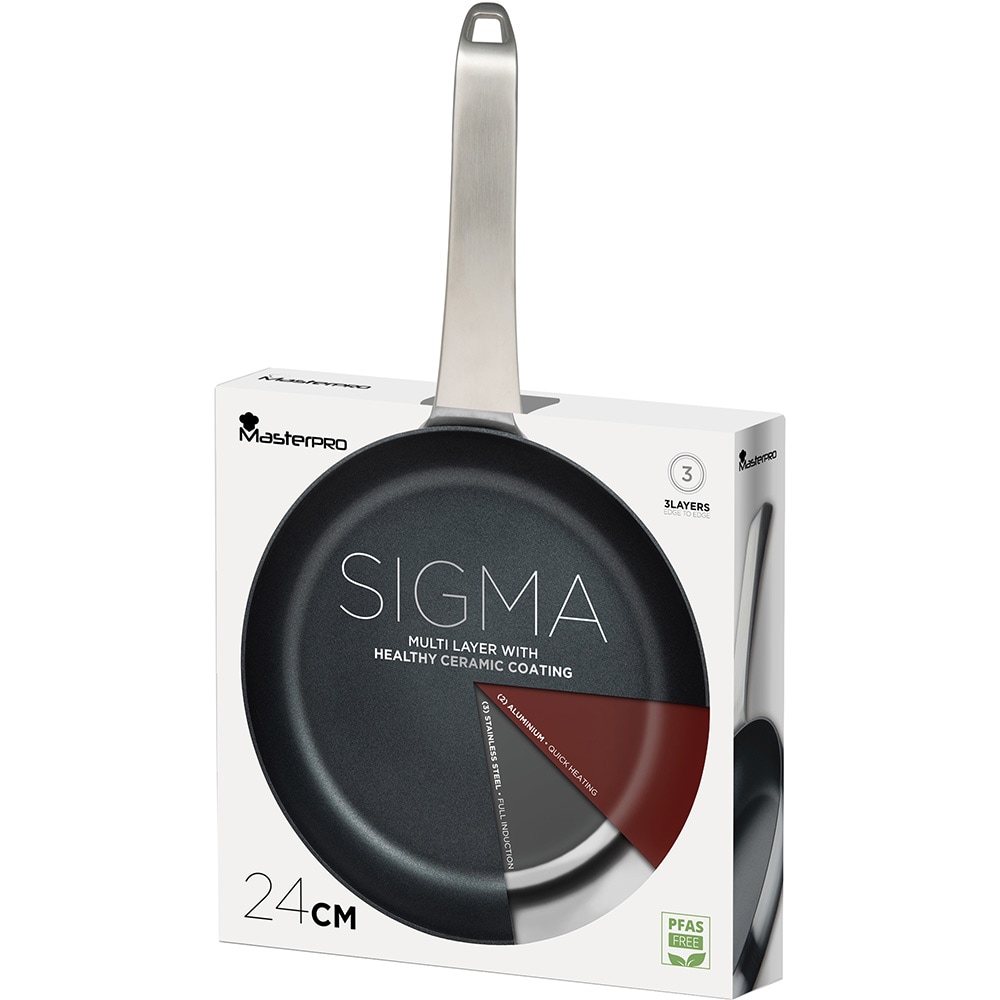 Tigaie MASTERPRO Sigma BGMP-1652-MM, 24cm, inox, argintiu