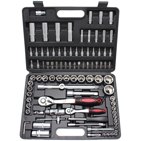 Trusa tubulare si clicheti BGS 2296, 1/4'' 1/2'', 94 piese