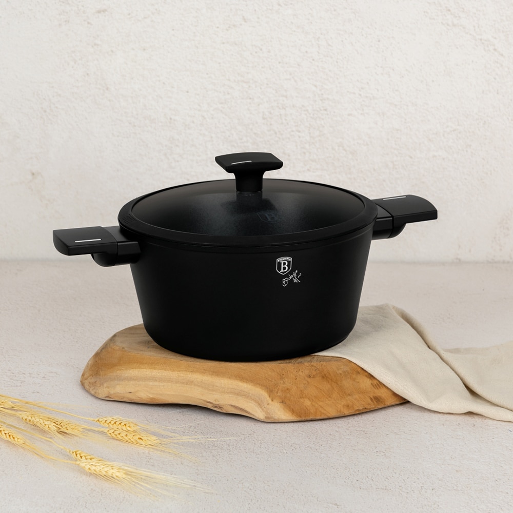 Set vase BERLINGER HAUS Matte Black BH/819N, 10 piese, 20-28cm, 1-6.4l, aluminiu, negru