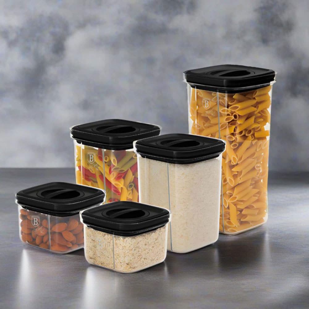 Set recipiente depozitare BERLINGER HAUS BH/8577, 5 piese, transparent