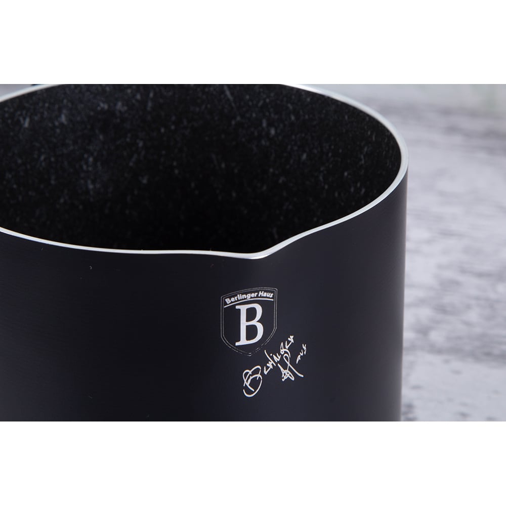 Ibric BERLINGER HAUS BH6138, 1.2l, 12 cm, aluminiu, negru