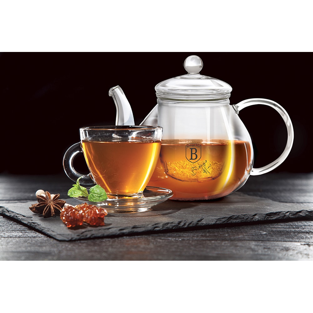 Ceainic cu filtru BERLINGER HAUS BH7828A, 1l, sticla, transparent