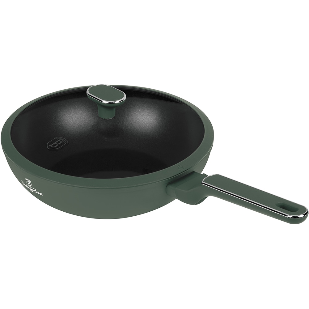 Tigaie Wok BERLINGER HAUS BH 8159, 28cm, aluminiu, verde mat