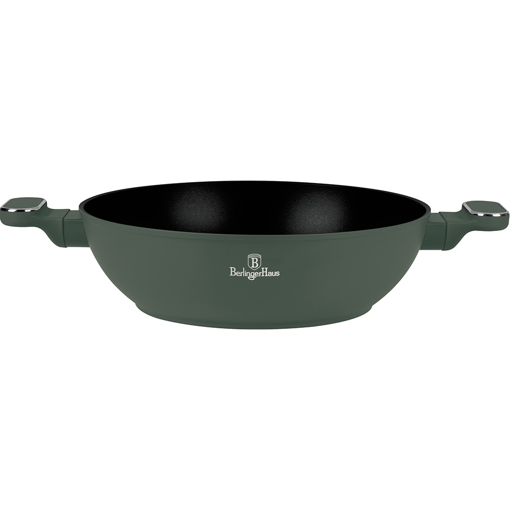 Tigaie Wok BERLINGER HAUS BH 8160, 30cm, aluminiu, verde mat