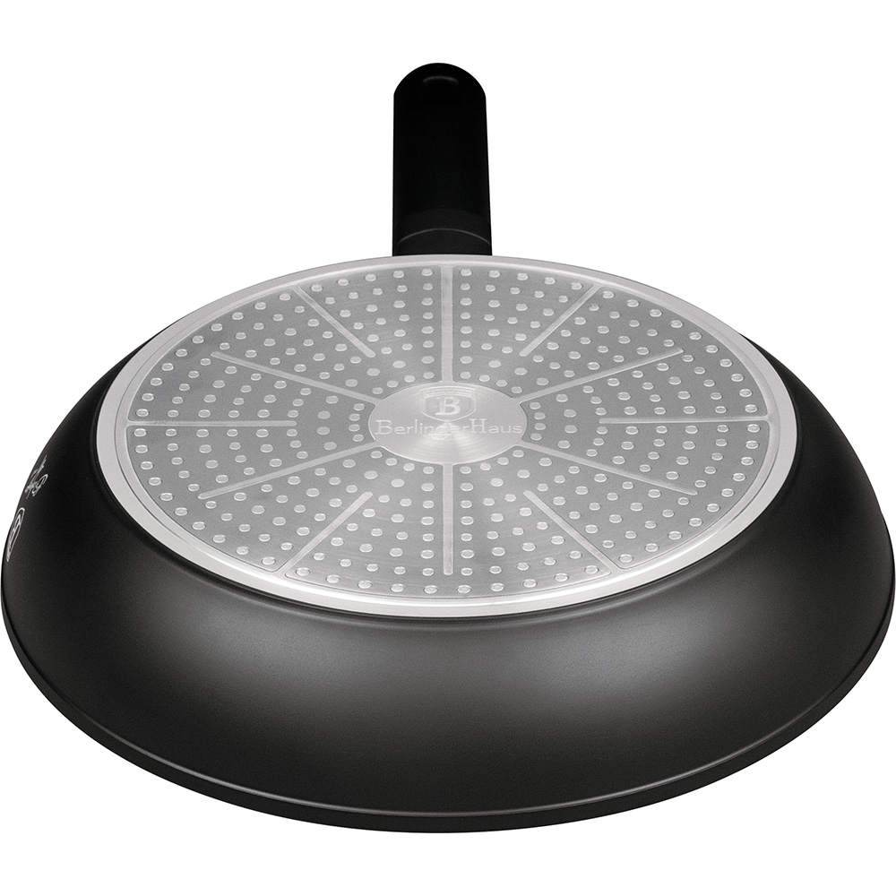 Tigaie BERLINGER HAUS BH8171 Matte Black Collection, 28cm, aluminiu, negru