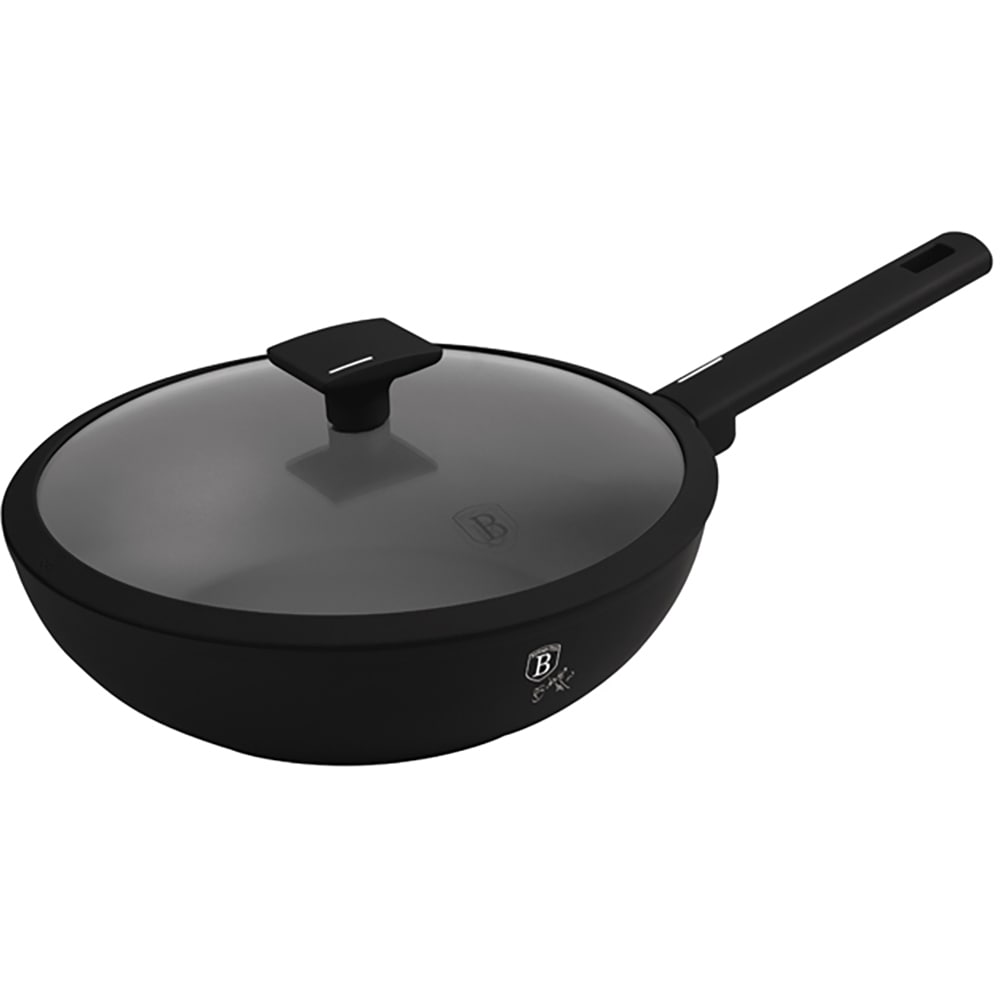 Tigaie Wok BERLINGER HAUS BH8181, 28cm, aluminiu, negru